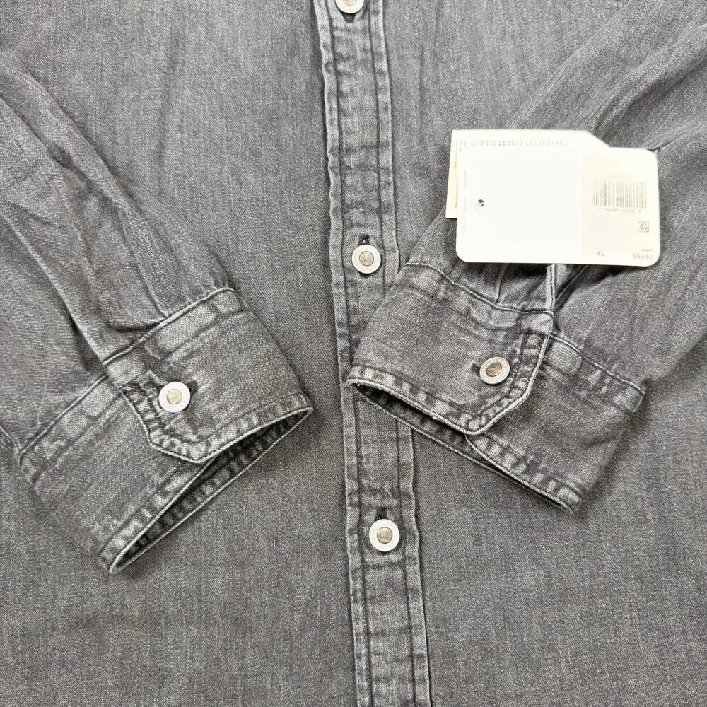 Levi’s SilverTab Oversized Denim Utility Shirt Black Wash Gray 90s Y2K NWT XL